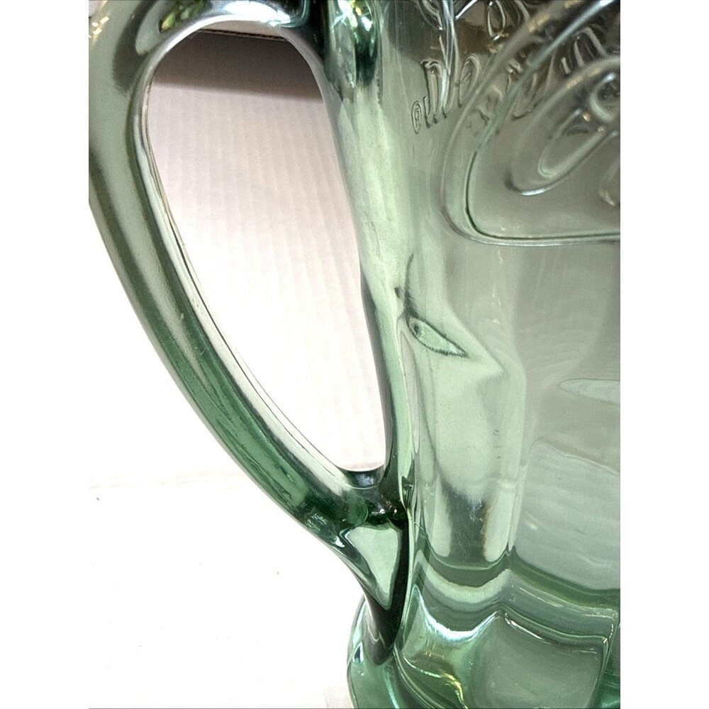 Vintage Rare Libbey Coca Cola Coke Glass Mug with Handle Thick Green Heavy Glass - Picture 12 of 12